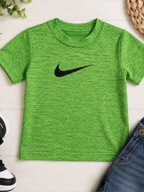 Nike Dri-Fit Toddler Athletic Tee Size 3T Bright Heather Green